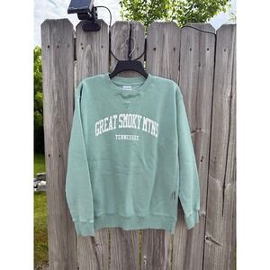 Vintage Wear By Baypointe Great Smoky Mtns Tennessee Sweatshirt Green Medium